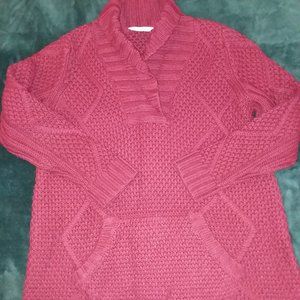 Burgundy Cable-style Women's Sweater New
